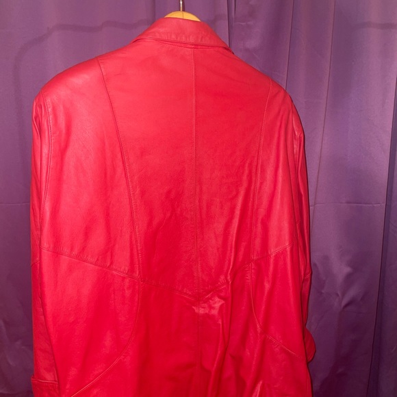 Red Avanti Leather Jacket - Picture 3 of 10